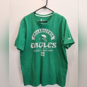 NIKE PHILADELPHIA EAGLES KELLY GREEN HISTORIC TRI-BLEND SHORT SLEEVE FASHION NFL